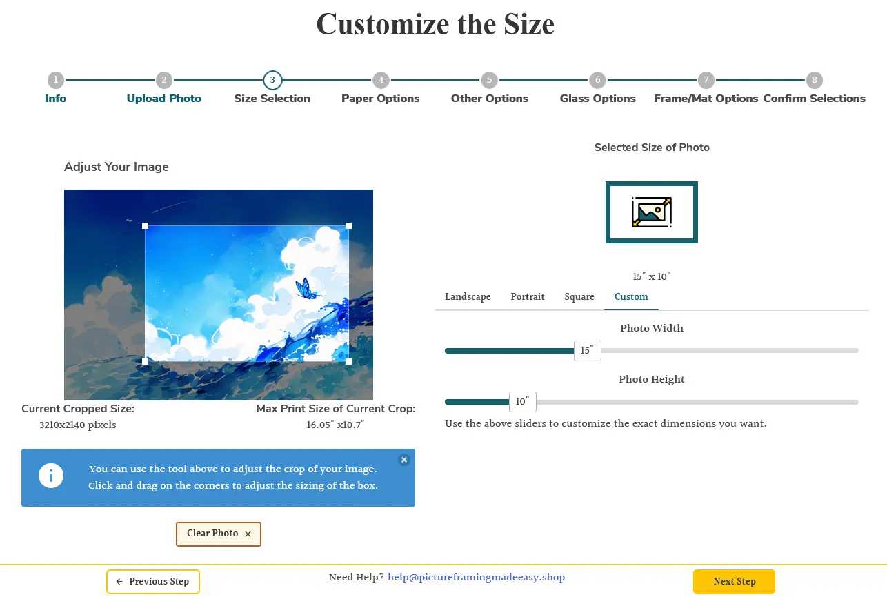 An image showcasing Picture Framing Made Easy. This was the latest project that was developed by Michael Ruffell, a fullstack developer.